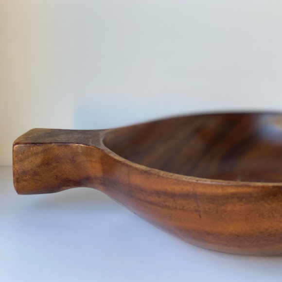 Vintage MCM Acacia Paddle Shaped Snack Bowl - Picture 4 of 7